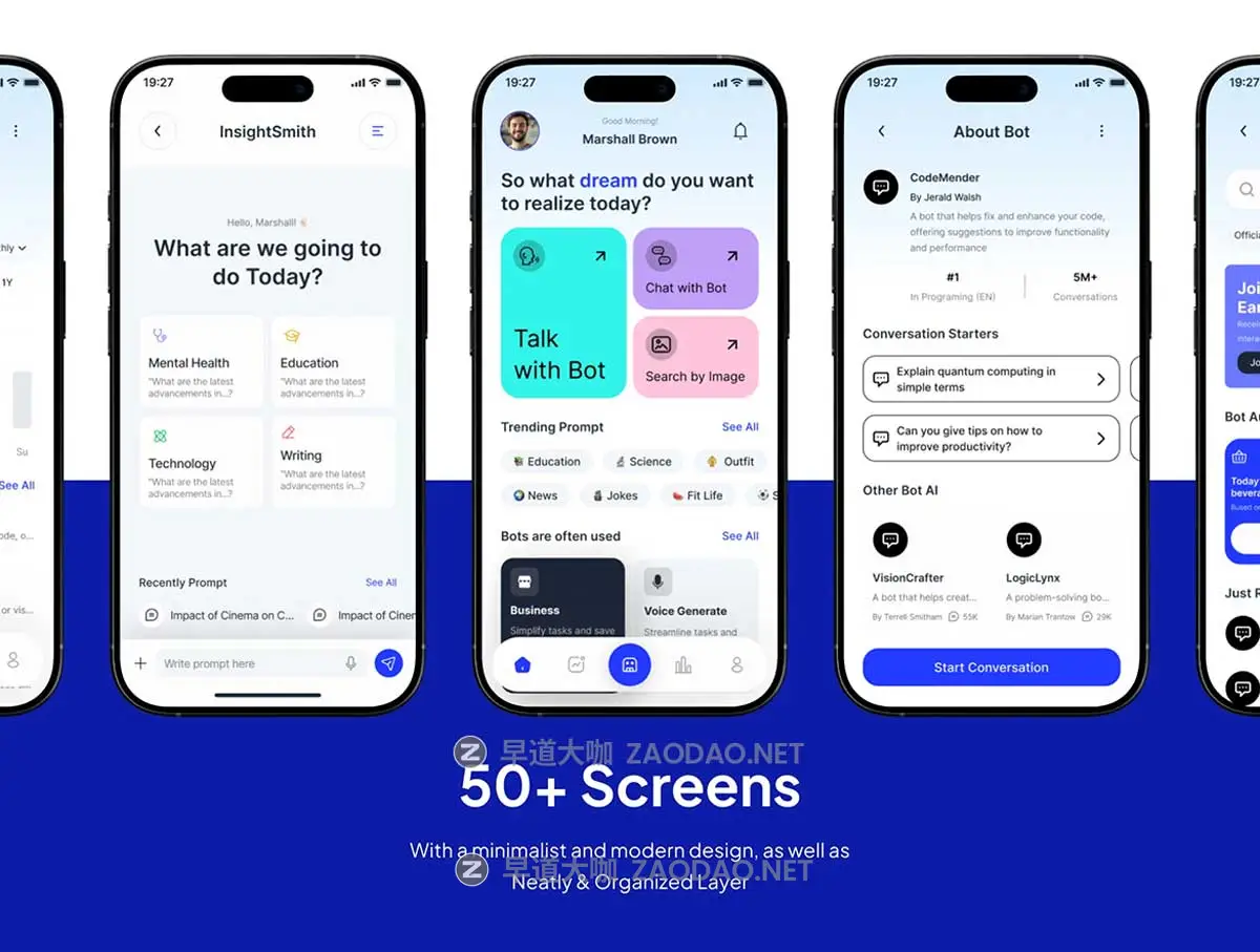 50+屏高级浅色AI智能聊天语音机器人APP应用程序UI界面设计Figma模板套件素材 Ngobot – AI Chatbot Premium UI KIts App插图3 50+屏高级浅色AI智能聊天语音机器人APP应用程序UI界面设计Figma模板套件素材 Ngobot – AI Chatbot Premium UI KIts App插图3