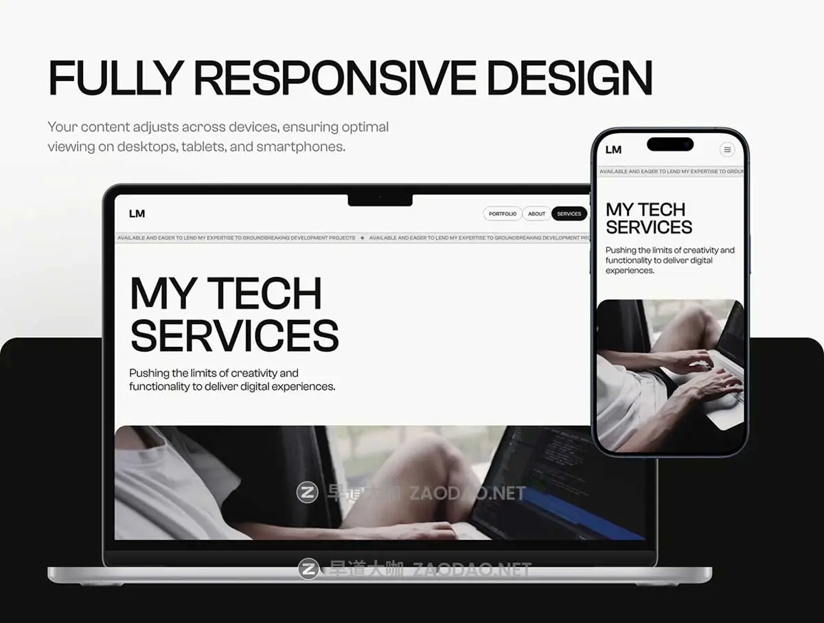 响应式创意极简作品集网站界面WEB UI设计Figma模板素材 Leo Marshall — Developer Portfolio Website插图1 响应式创意极简作品集网站界面WEB UI设计Figma模板素材 Leo Marshall — Developer Portfolio Website插图1