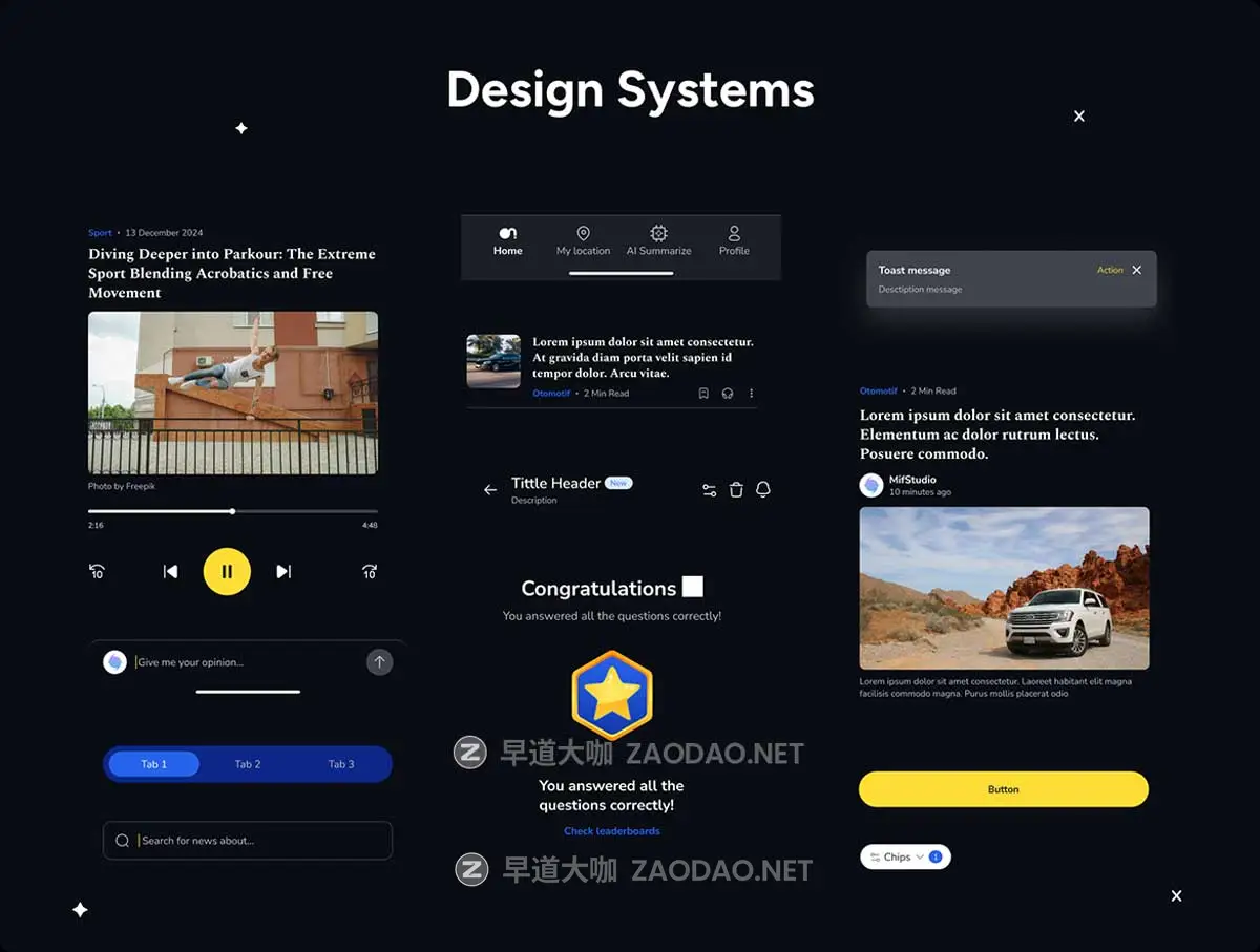 160+屏双配色全球国际媒体新闻资讯头条应用程序APP UI界面设计Figma模板套件 Our News – News App UI Kit插图9 160+屏双配色全球国际媒体新闻资讯头条应用程序APP UI界面设计Figma模板套件 Our News – News App UI Kit插图9