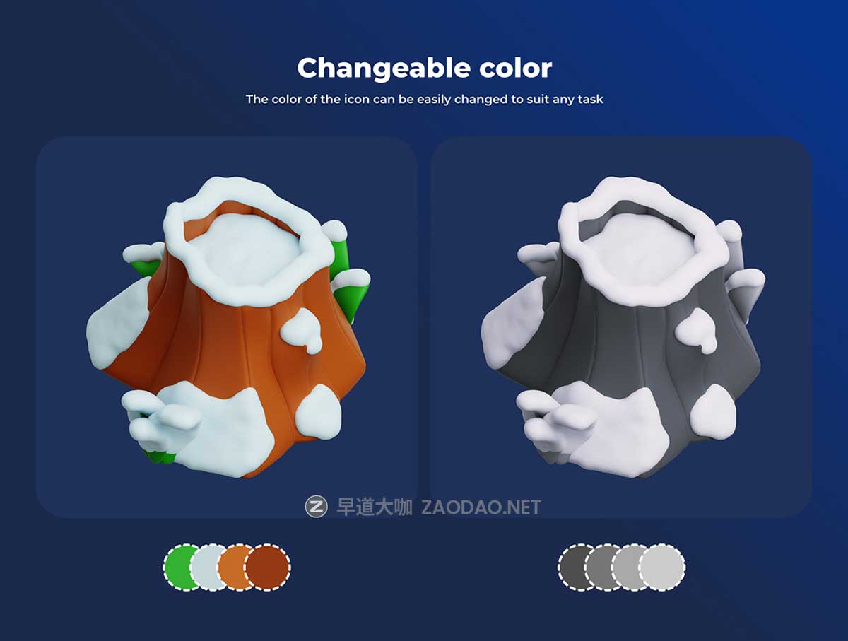 50款冬季3D立体质感服装雪人游玩装备插图图标Icons设计Blender/PNG格式素材 Winter Season 3D Illustration Pack插图2