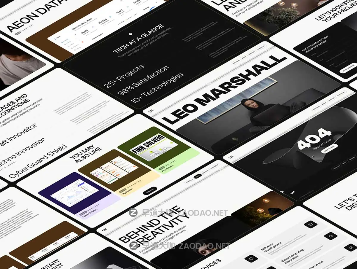 响应式创意极简作品集网站界面WEB UI设计Figma模板素材 Leo Marshall — Developer Portfolio Website插图4 响应式创意极简作品集网站界面WEB UI设计Figma模板素材 Leo Marshall — Developer Portfolio Website插图4