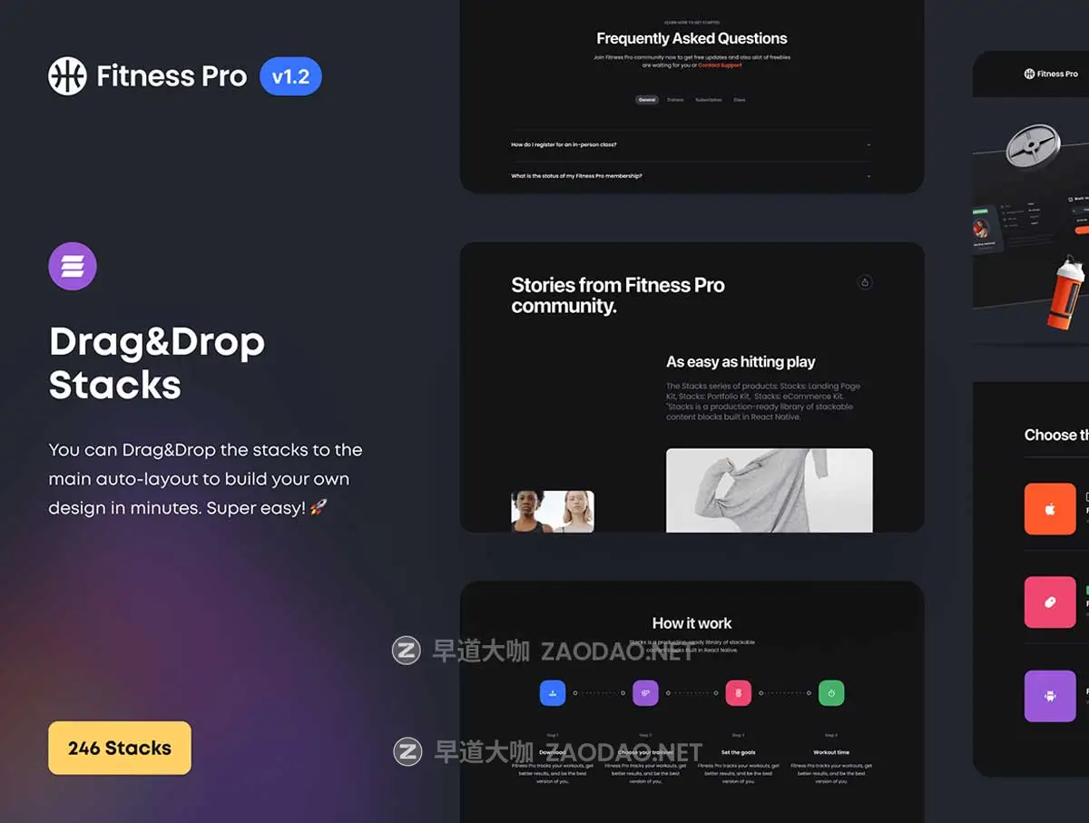 高级双配色响应式健身锻炼运动网站WEB UI界面设计Figma/Sketch/XD格式模板素材 Fitness Pro: Website UI Kit插图4 高级双配色响应式健身锻炼运动网站WEB UI界面设计Figma/Sketch/XD格式模板素材 Fitness Pro: Website UI Kit插图4