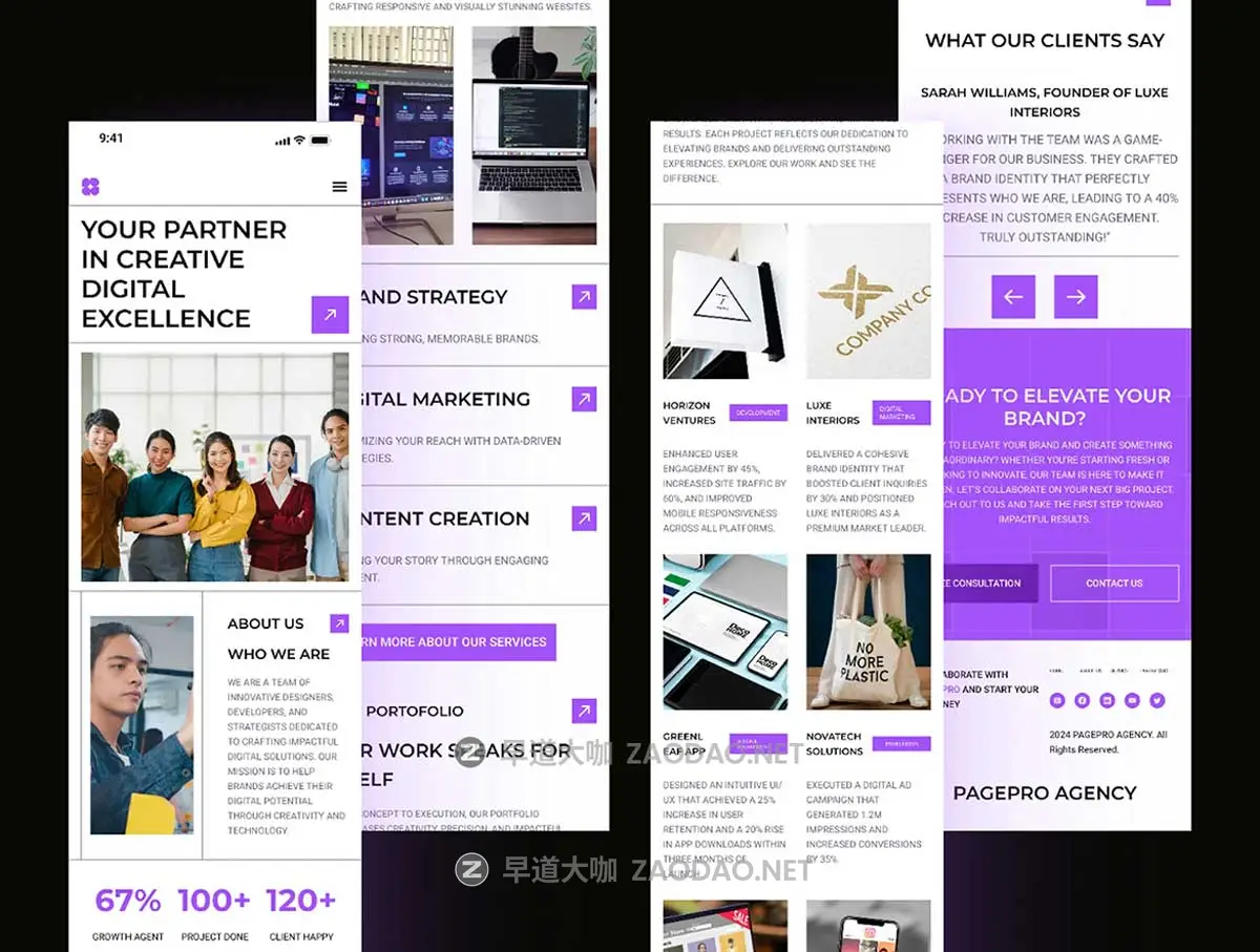 10屏响应式公司企业设计社区创意机构网站登录页面WEB UI设计Figma模板素材 PagePro – Digital Creative Agency Landing Page插图1 10屏响应式公司企业设计社区创意机构网站登录页面WEB UI设计Figma模板素材 PagePro – Digital Creative Agency Landing Page插图1