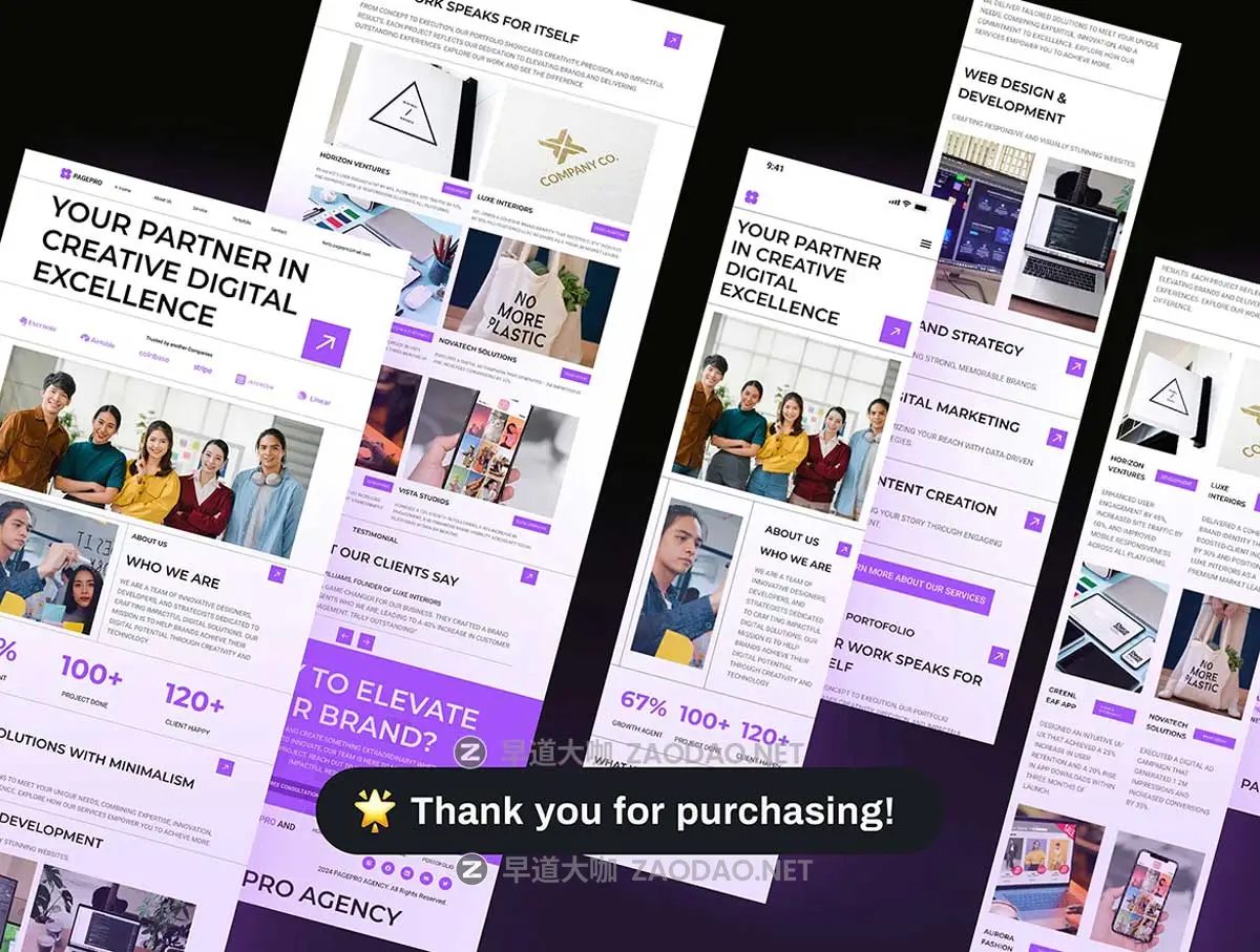 10屏响应式公司企业设计社区创意机构网站登录页面WEB UI设计Figma模板素材 PagePro – Digital Creative Agency Landing Page插图3 10屏响应式公司企业设计社区创意机构网站登录页面WEB UI设计Figma模板素材 PagePro – Digital Creative Agency Landing Page插图3