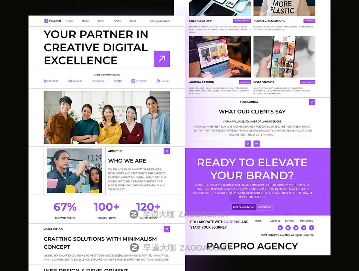 10屏响应式公司企业设计社区创意机构网站登录页面WEB UI设计Figma模板素材 PagePro – Digital Creative Agency Landing Page插图4 10屏响应式公司企业设计社区创意机构网站登录页面WEB UI设计Figma模板素材 PagePro – Digital Creative Agency Landing Page插图4