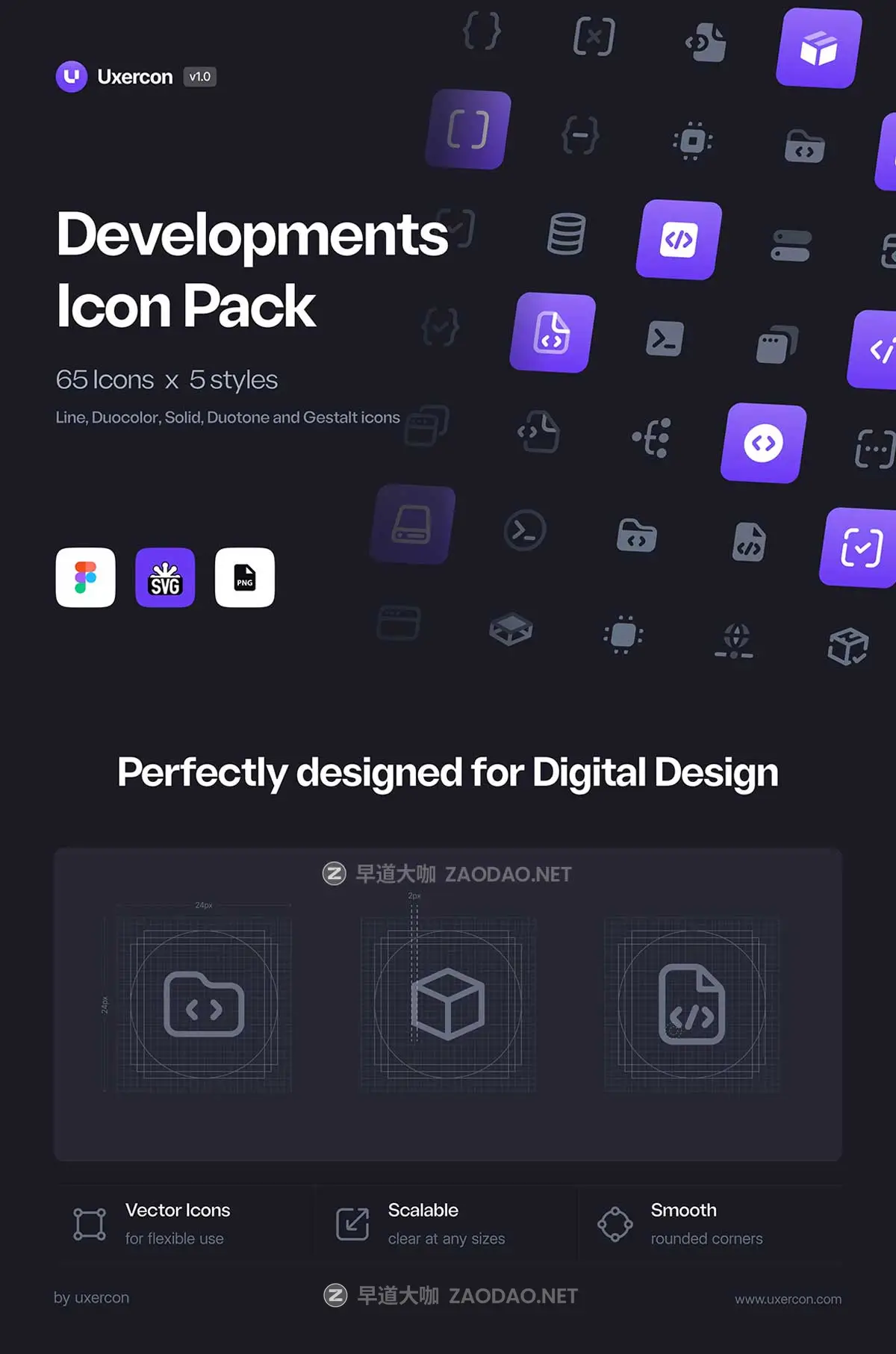 65款网站WEB&APP UI界面设计矢量线条Icons图标PNG/Figma格式素材 Developments – Uxercon Icon Pack插图7 65款网站WEB&APP UI界面设计矢量线条Icons图标PNG/Figma格式素材 Developments – Uxercon Icon Pack插图7