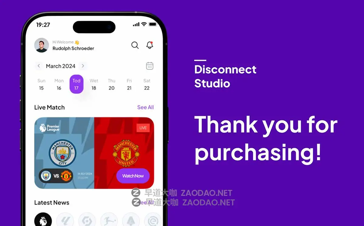 50+屏简约足球篮球体育赛事比赛直播APP UI界面设计Figma模板套件 SportEcho – Football Live Score Mobile App UI Kit插图7 50+屏简约足球篮球体育赛事比赛直播APP UI界面设计Figma模板套件 SportEcho – Football Live Score Mobile App UI Kit插图7