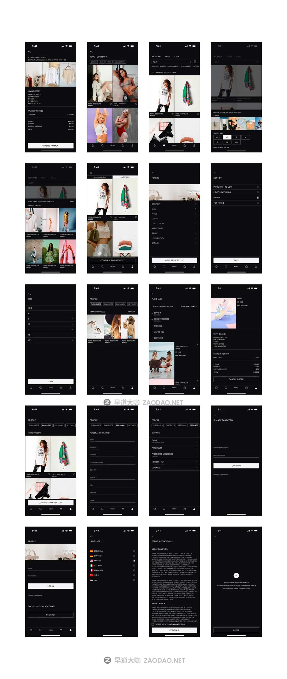 40+屏精美服装在线购买购物电子商务商城APP UI界面设计Figma模板套件 MIKOSH – Fashion E-commerce and Shopping Mobile App插图10 40+屏精美服装在线购买购物电子商务商城APP UI界面设计Figma模板套件 MIKOSH – Fashion E-commerce and Shopping Mobile App插图10