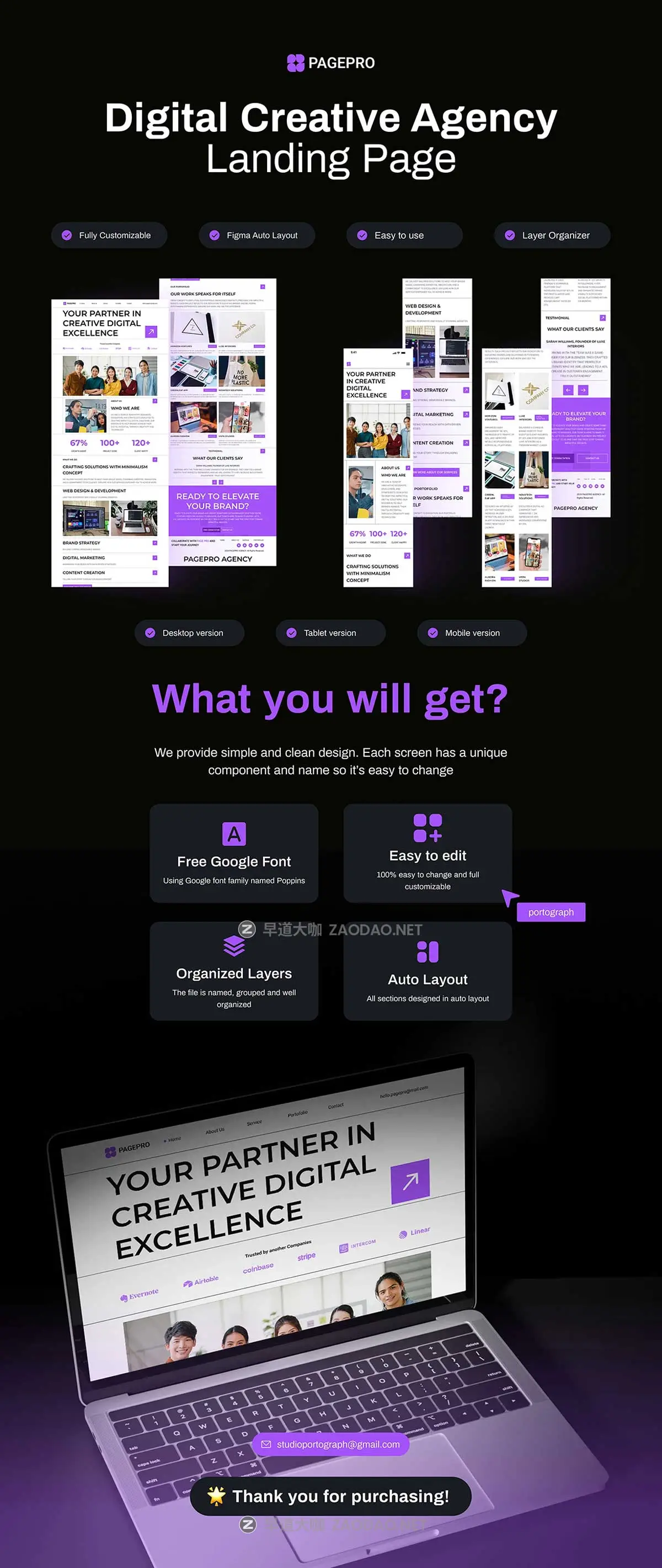 10屏响应式公司企业设计社区创意机构网站登录页面WEB UI设计Figma模板素材 PagePro – Digital Creative Agency Landing Page插图8 10屏响应式公司企业设计社区创意机构网站登录页面WEB UI设计Figma模板素材 PagePro – Digital Creative Agency Landing Page插图8