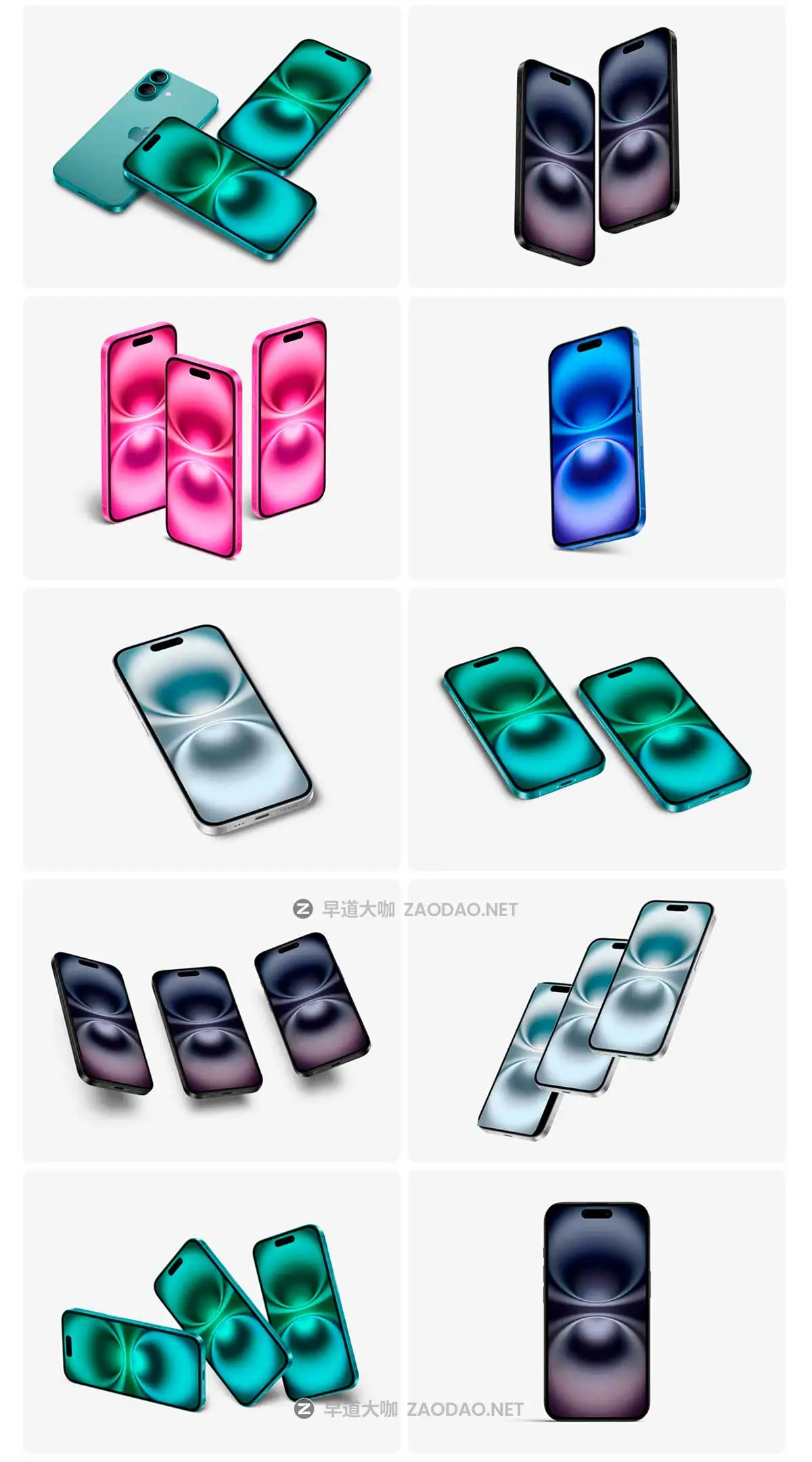 23款超逼真苹果iPhone 16手机UI广告设计展示贴图样机PS/Figma/Sketch格式素材 iPhone 16 Mockups插图3 23款超逼真苹果iPhone 16手机UI广告设计展示贴图样机PS/Figma/Sketch格式素材 iPhone 16 Mockups插图3