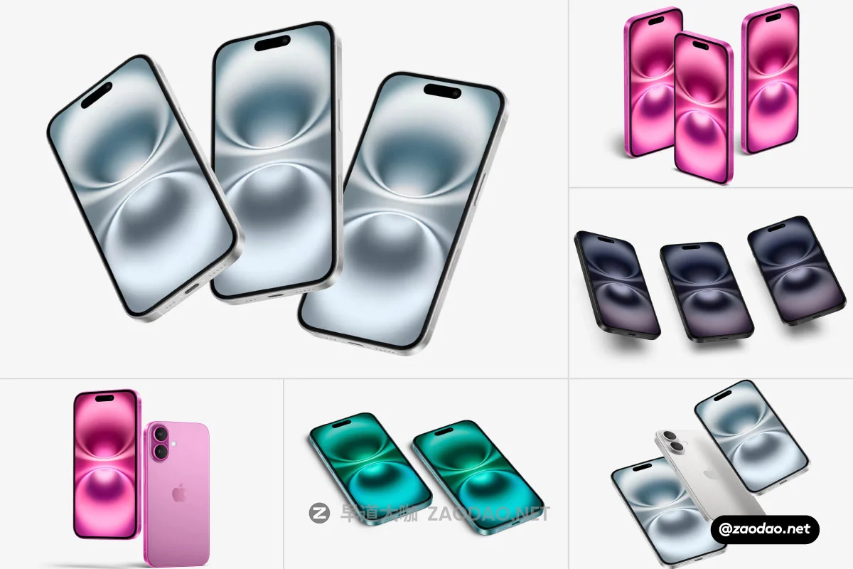 23款超逼真苹果iPhone 16手机UI广告设计展示贴图样机PS/Figma/Sketch格式素材 iPhone 16 Mockups插图 23款超逼真苹果iPhone 16手机UI广告设计展示贴图样机PS/Figma/Sketch格式素材 iPhone 16 Mockups插图