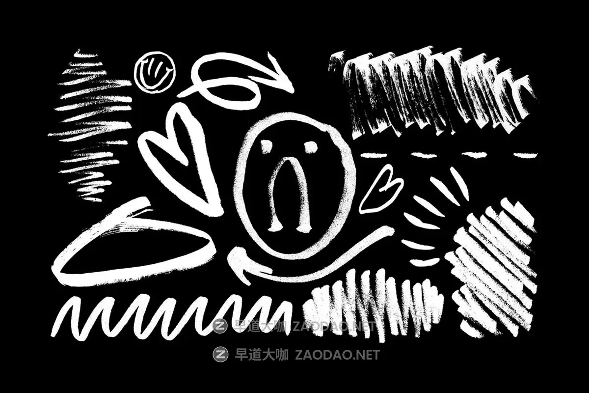 85款潮流嘻哈潮流街头随意乱涂乱画涂鸦风手绘线条箭头心形微笑PNG免抠图设计素材 85 Marker Elements插图2 85款潮流嘻哈潮流街头随意乱涂乱画涂鸦风手绘线条箭头心形微笑PNG免抠图设计素材 85 Marker Elements插图2