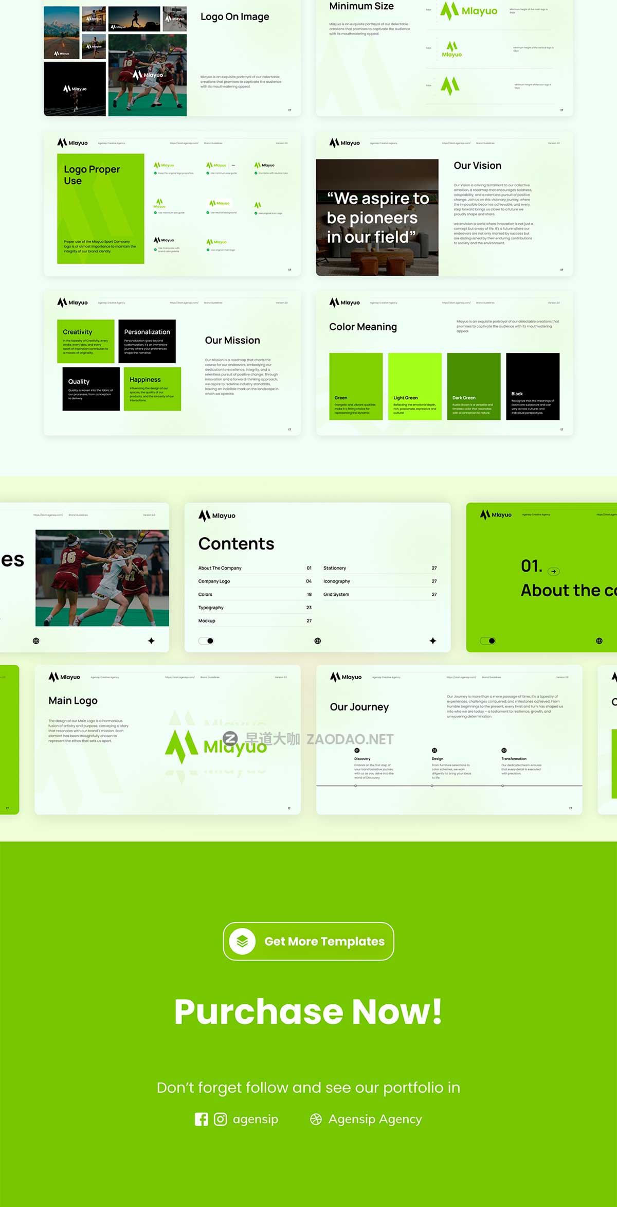 40+页多功能体育VI画册品牌指南手册设计Figma/Sketch/XD格式模板素材 Mlayuo – Sport Brand Guidelines插图11