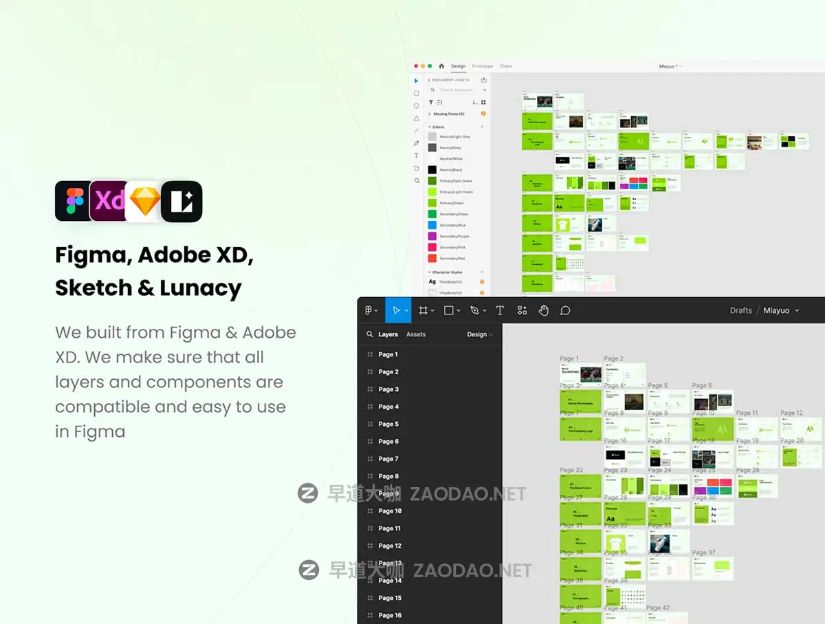 40+页多功能体育VI画册品牌指南手册设计Figma/Sketch/XD格式模板素材 Mlayuo – Sport Brand Guidelines插图3 40+页多功能体育VI画册品牌指南手册设计Figma/Sketch/XD格式模板素材 Mlayuo – Sport Brand Guidelines插图3