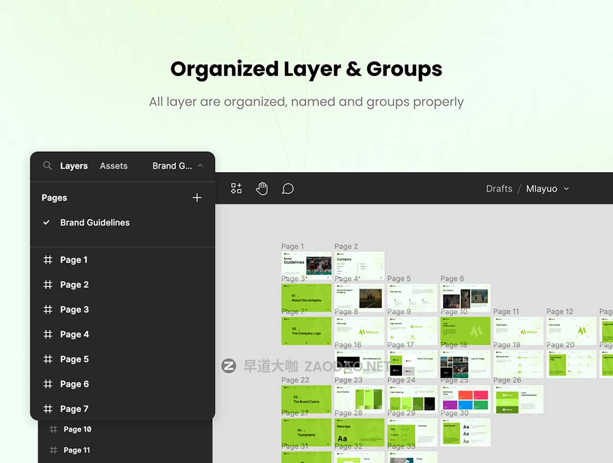 40+页多功能体育VI画册品牌指南手册设计Figma/Sketch/XD格式模板素材 Mlayuo – Sport Brand Guidelines插图5