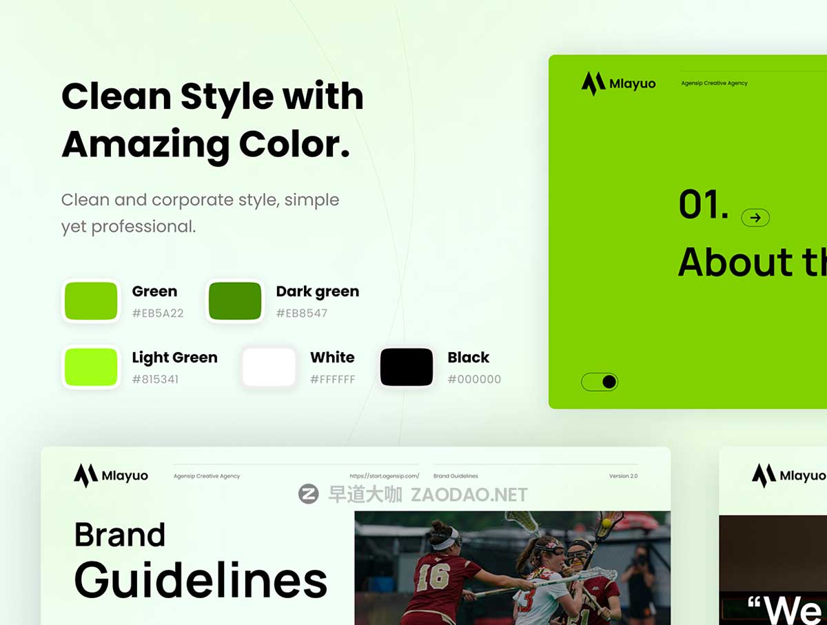 40+页多功能体育VI画册品牌指南手册设计Figma/Sketch/XD格式模板素材 Mlayuo – Sport Brand Guidelines插图7