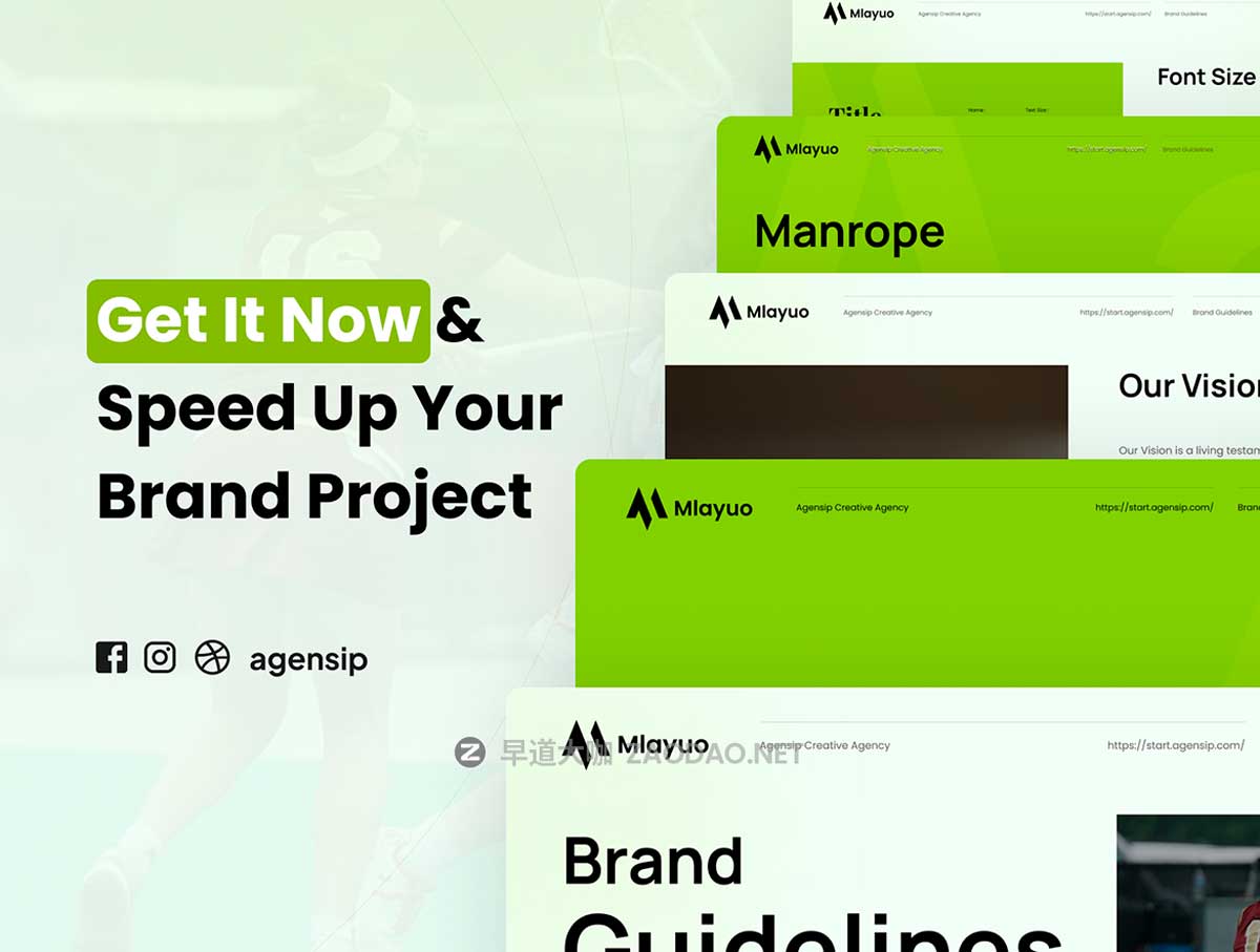 40+页多功能体育VI画册品牌指南手册设计Figma/Sketch/XD格式模板素材 Mlayuo – Sport Brand Guidelines插图9