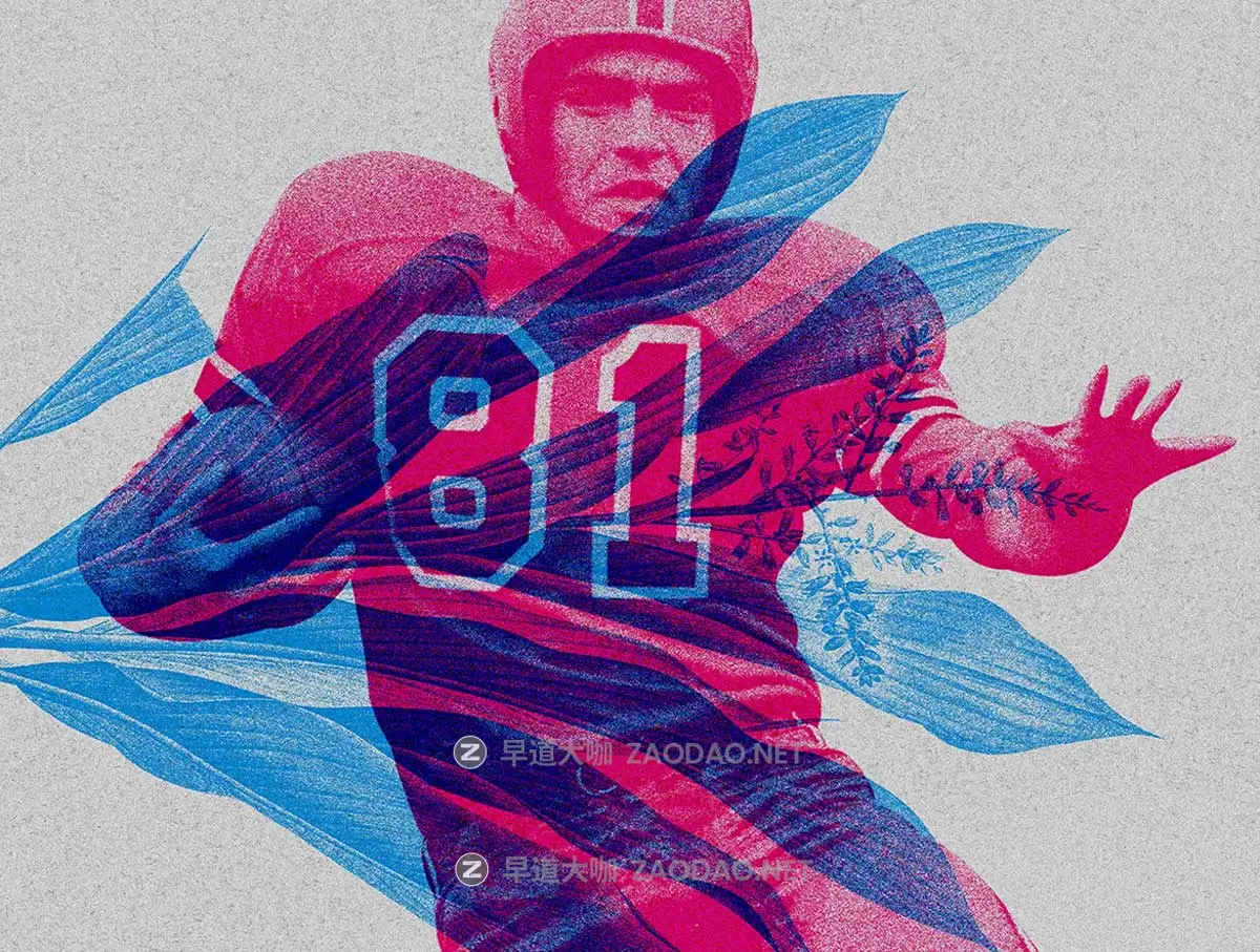 复古流行Riso印刷双重曝光颗粒燥点纹理照片效果PS特效滤镜插件样机模板 Risograph – Photoshop Effect插图7 复古流行Riso印刷双重曝光颗粒燥点纹理照片效果PS特效滤镜插件样机模板 Risograph – Photoshop Effect插图7