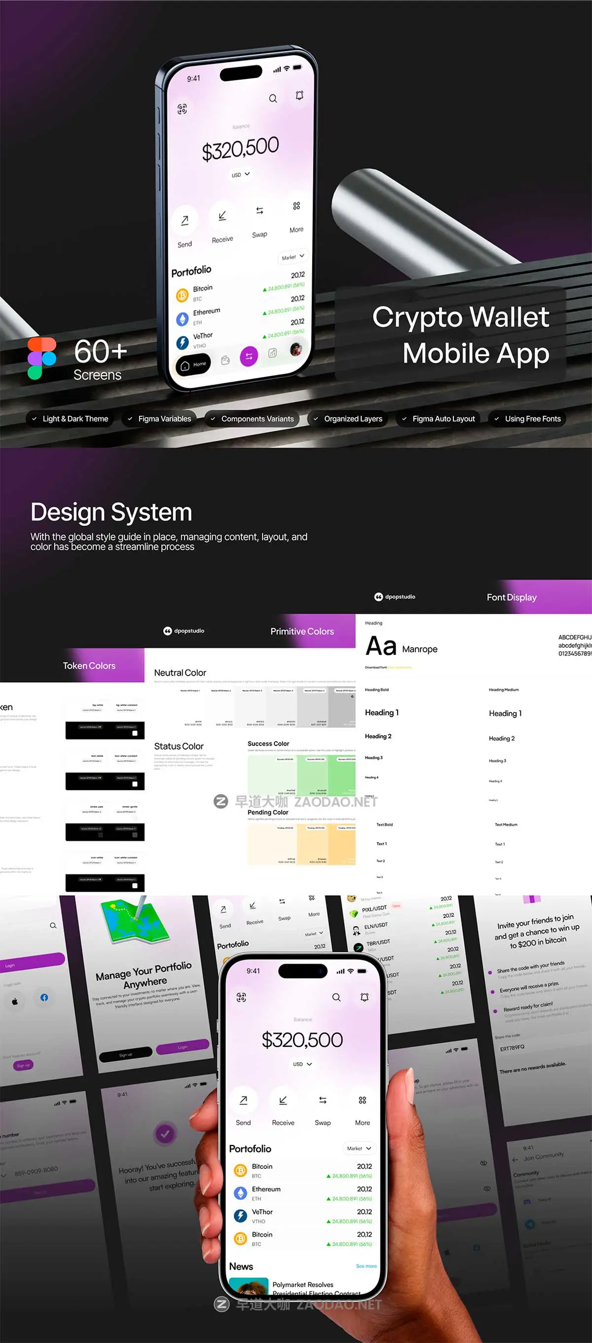60+屏金融理财财务管理加密电子钱包APP UI界面设计Figma模板套件 Walcy – Crypto Wallet Mobile UI KIT插图7 60+屏金融理财财务管理加密电子钱包APP UI界面设计Figma模板套件 Walcy – Crypto Wallet Mobile UI KIT插图7
