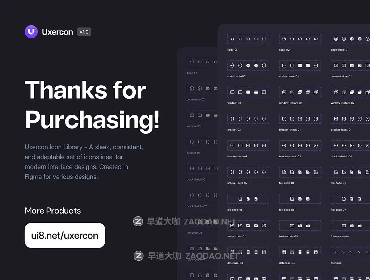 65款网站WEB&APP UI界面设计矢量线条Icons图标PNG/Figma格式素材 Developments – Uxercon Icon Pack插图9 65款网站WEB&APP UI界面设计矢量线条Icons图标PNG/Figma格式素材 Developments – Uxercon Icon Pack插图9
