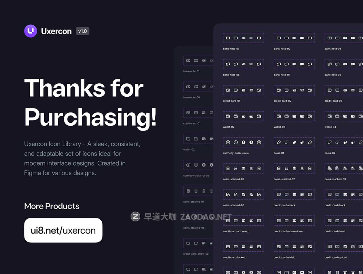 100款多功能财务金融支付理财网站WEB&APP UI界面矢量图标Icons设计Figma/PNG格式素材 Finance & Payment – Uxercon Icon Pack插图9