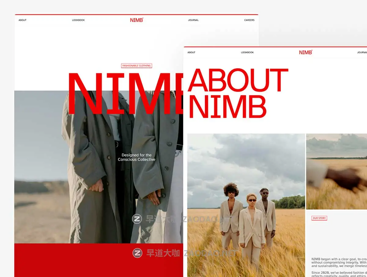 极简时装摄影个人作品集品牌展示网站WEB UI界面设计Figma模板素材 NIMB – Fashion Brand Website插图2 极简时装摄影个人作品集品牌展示网站WEB UI界面设计Figma模板素材 NIMB – Fashion Brand Website插图2