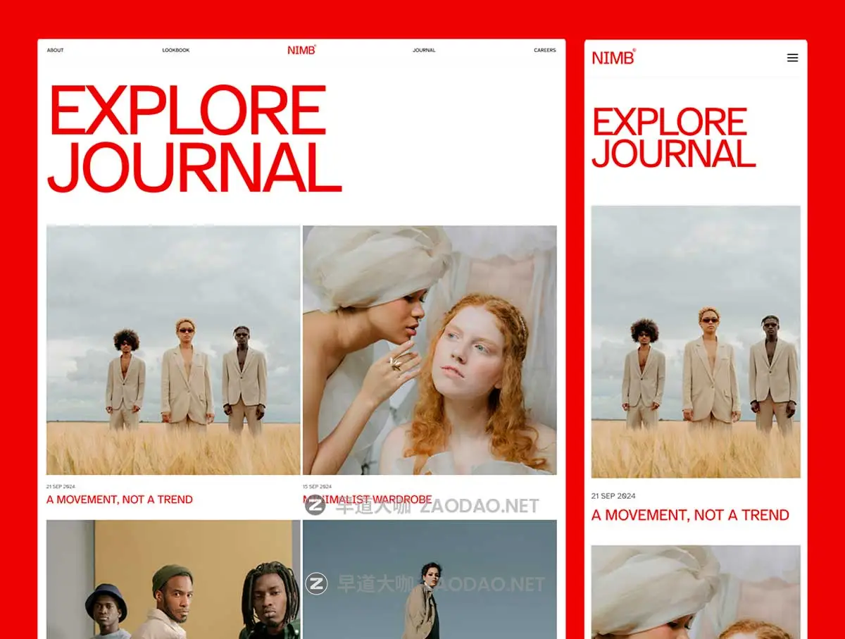 极简时装摄影个人作品集品牌展示网站WEB UI界面设计Figma模板素材 NIMB – Fashion Brand Website插图3 极简时装摄影个人作品集品牌展示网站WEB UI界面设计Figma模板素材 NIMB – Fashion Brand Website插图3