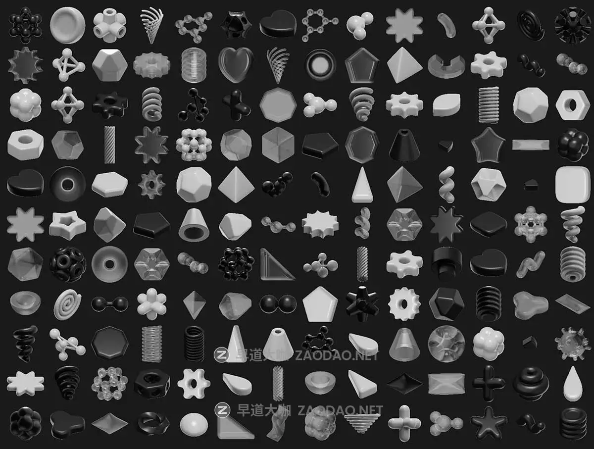 170+款超现代抽象艺术不规则3D三维几何图形图标设计Blender/Figma/PNG格式素材 Abstracts — multipurpose abstract geometry 3d shapes插图1 170+款超现代抽象艺术不规则3D三维几何图形图标设计Blender/Figma/PNG格式素材 Abstracts — multipurpose abstract geometry 3d shapes插图1