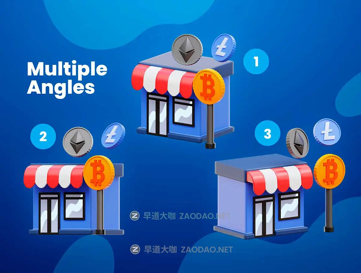 32款高级加密货币比特币金融理财3D图标Icons设计Blender/PNG格式素材 Cryptocurrency 3D Icons插图3 32款高级加密货币比特币金融理财3D图标Icons设计Blender/PNG格式素材 Cryptocurrency 3D Icons插图3