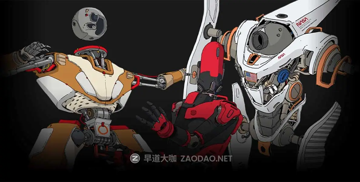 Photoshop/PS卡通科幻机械机甲赛博朋克机器人插画手绘教程 中英文字幕 Intro to Mech Drawing for Sci-Fi Illustration插图 Photoshop/PS卡通科幻机械机甲赛博朋克机器人插画手绘教程 中英文字幕 Intro to Mech Drawing for Sci-Fi Illustration插图