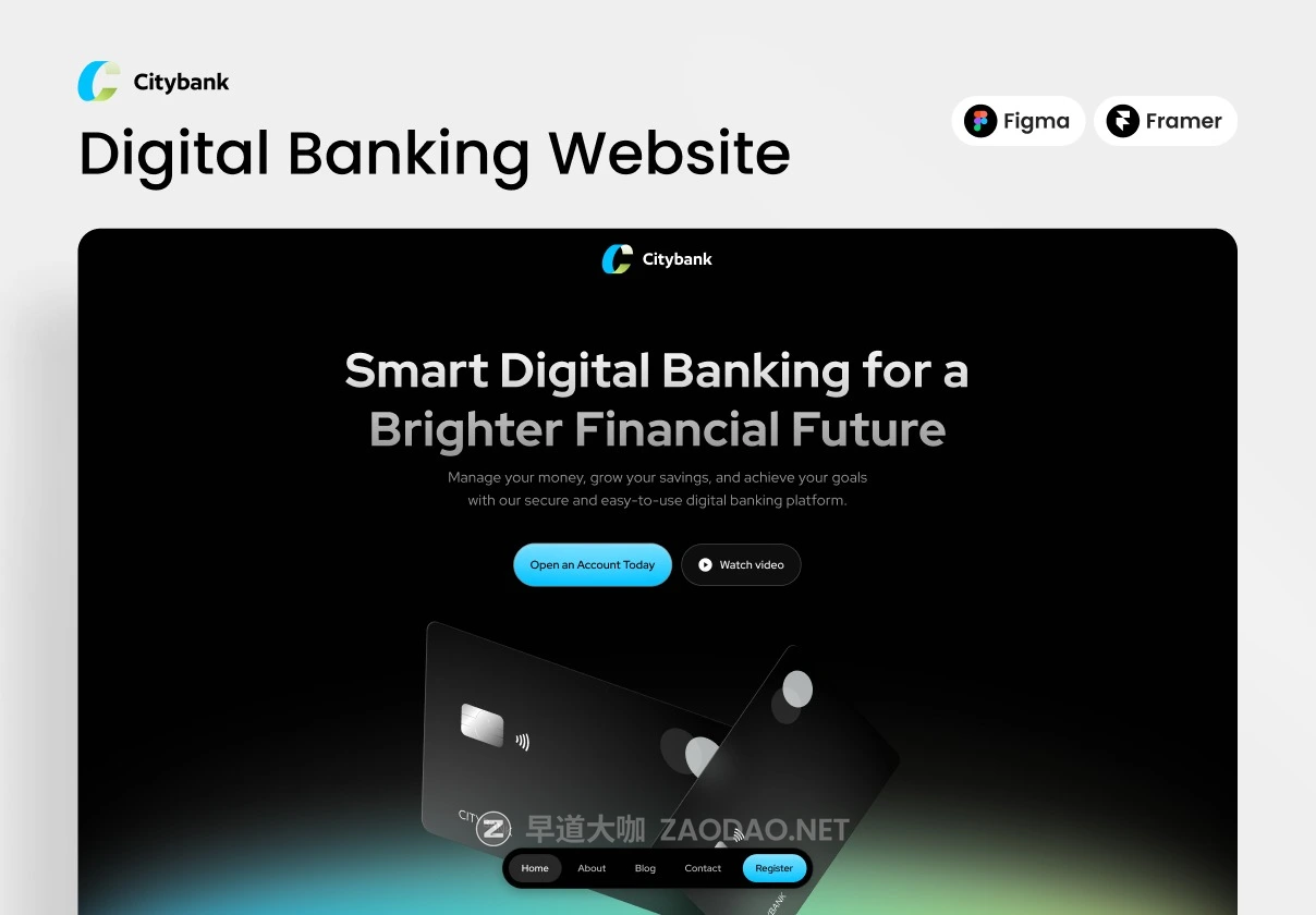 响应式数字银行金融网站登录界面web ui设计figma/framer模板素材City Bank – Digital Banking Framer Template插图 响应式数字银行金融网站登录界面web ui设计figma/framer模板素材City Bank – Digital Banking Framer Template插图
