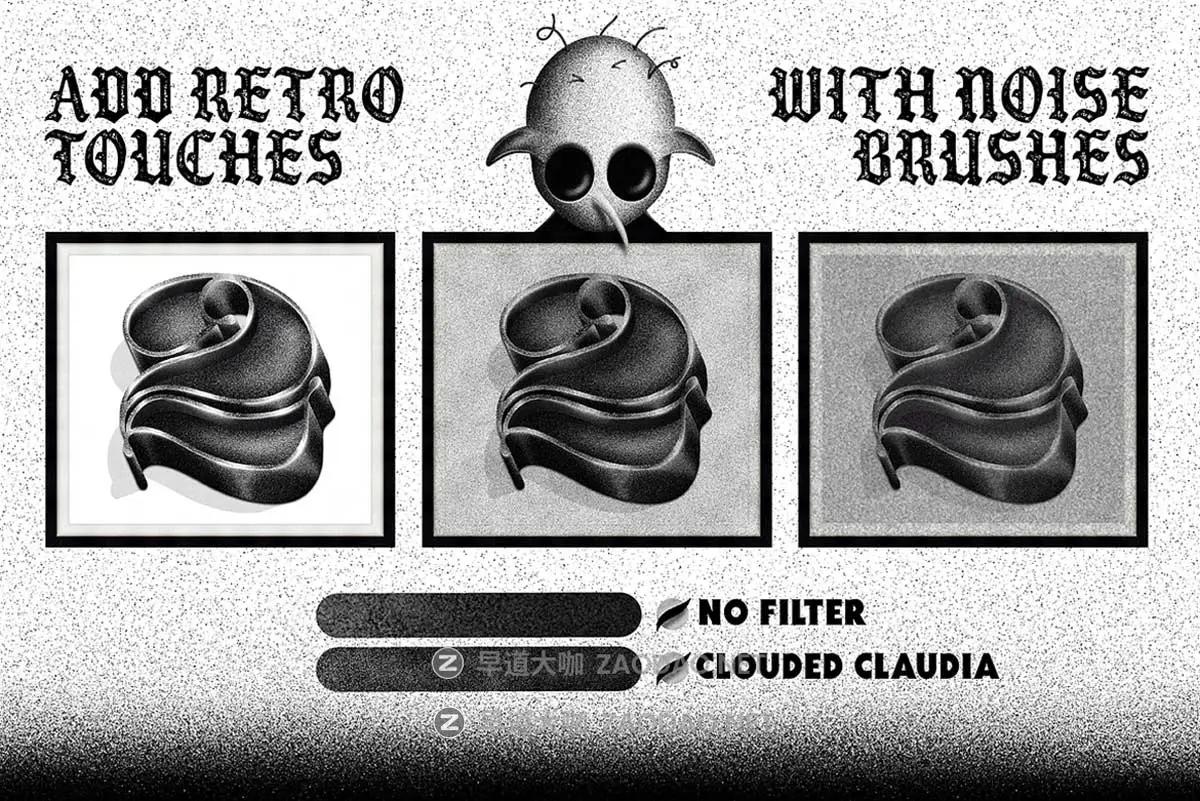 20款复古颗粒燥点3D绘画效果Procreate着色器笔刷画笔素材The Grainers Brush Set插图13 20款复古颗粒燥点3D绘画效果Procreate着色器笔刷画笔素材The Grainers Brush Set插图13