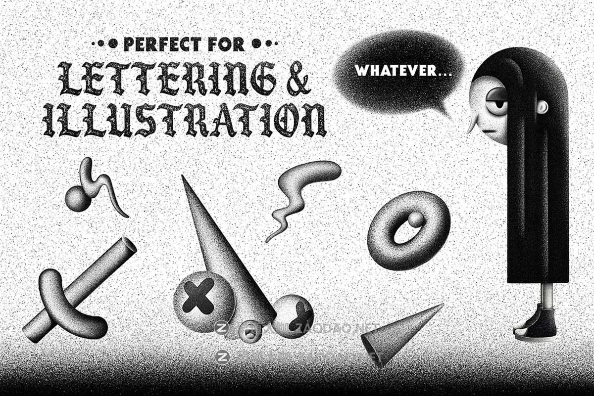 20款复古颗粒燥点3D绘画效果Procreate着色器笔刷画笔素材The Grainers Brush Set插图5 20款复古颗粒燥点3D绘画效果Procreate着色器笔刷画笔素材The Grainers Brush Set插图5