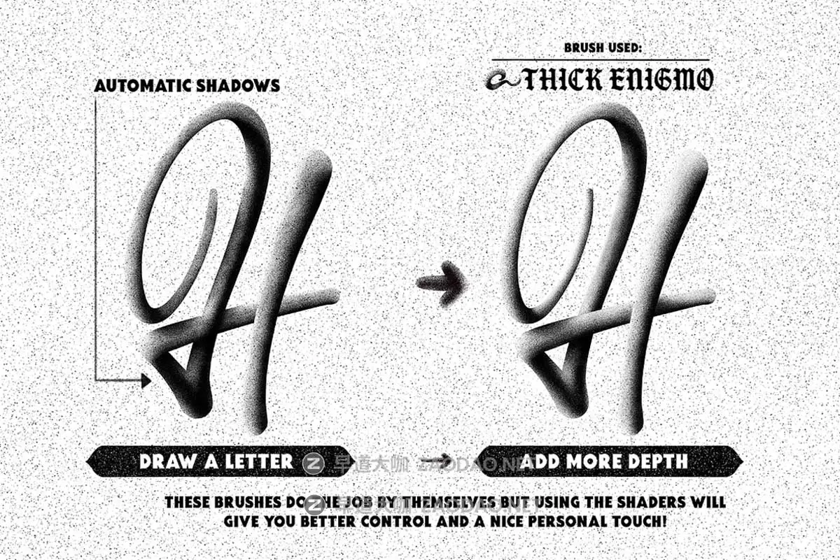 20款复古颗粒燥点3D绘画效果Procreate着色器笔刷画笔素材The Grainers Brush Set插图8 20款复古颗粒燥点3D绘画效果Procreate着色器笔刷画笔素材The Grainers Brush Set插图8