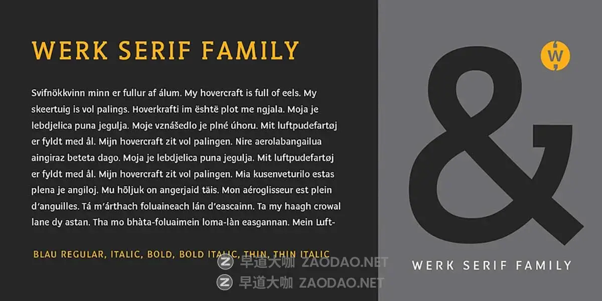 时尚潮流品牌LOGO标牌指示牌杂志海报标题设计无衬线英文字体安装包PSAIWerkSerif font family插图8 时尚潮流品牌LOGO标牌指示牌杂志海报标题设计无衬线英文字体安装包PSAIWerkSerif font family插图8