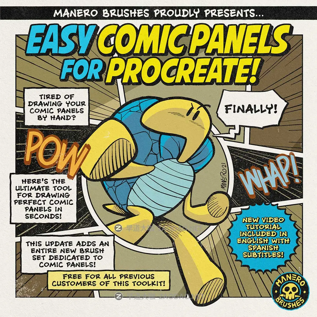 创意趣味动漫对话框气球音效手绘绘画procreate笔刷画笔素材Ultimate Dynamic Comic Panels, Balloons and SFX Toolkit for Procreate插图3 创意趣味动漫对话框气球音效手绘绘画procreate笔刷画笔素材Ultimate Dynamic Comic Panels, Balloons and SFX Toolkit for Procreate插图3