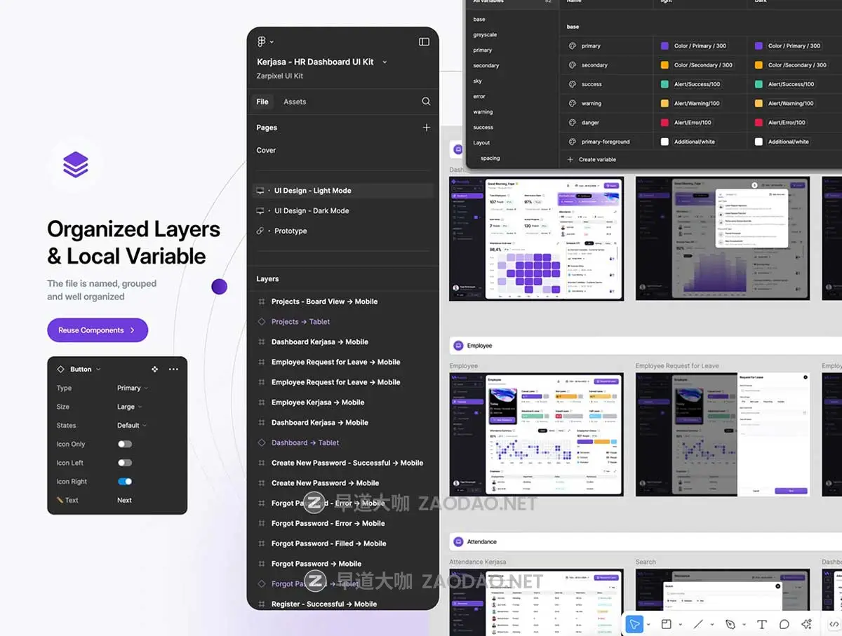 320+屏现代简约HR人力资源人事考勤管理仪表盘界面WEB UI设计Figma模板套件Humanify – HR Managament Dashboard UI Kit插图3 320+屏现代简约HR人力资源人事考勤管理仪表盘界面WEB UI设计Figma模板套件Humanify – HR Managament Dashboard UI Kit插图3