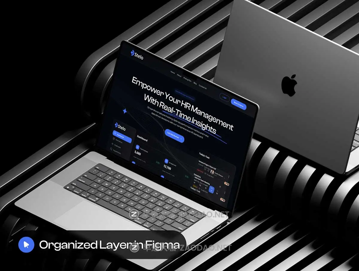 25+屏响应式SaaS人力资源考勤绩效HR网站WEB UI界面设计Figma模板套件 Stelo – SaaS HRMS Website UI Kit插图4 25+屏响应式SaaS人力资源考勤绩效HR网站WEB UI界面设计Figma模板套件 Stelo – SaaS HRMS Website UI Kit插图4