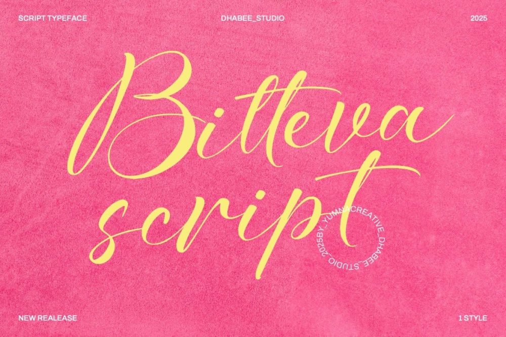 优雅复古杂志海报徽标设计手写英文字体安装包 Bitteva Script – Classy Script Font插图