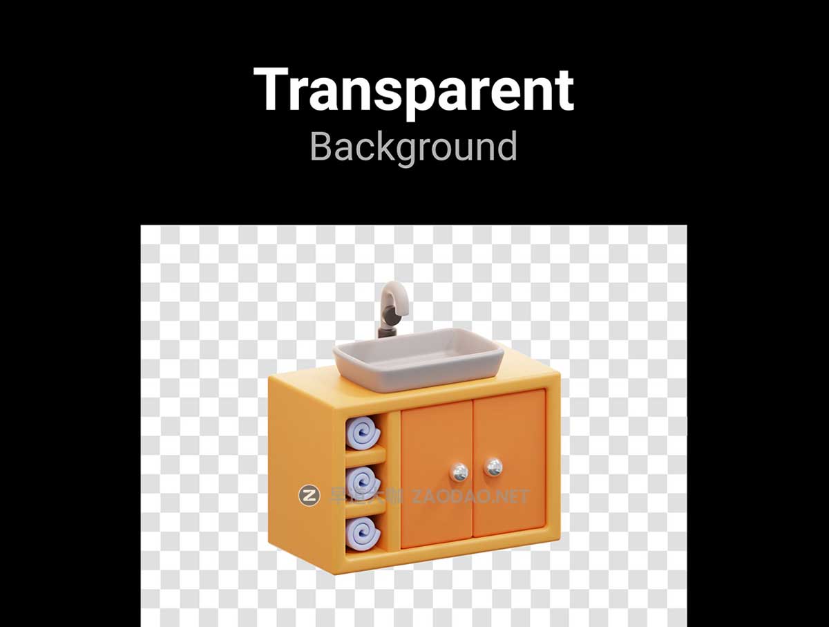 15款高级3D质感家具沙发柜子床图标Icons设计Blender/Png格式素材Home Furniture 3D Icon Pack插图3