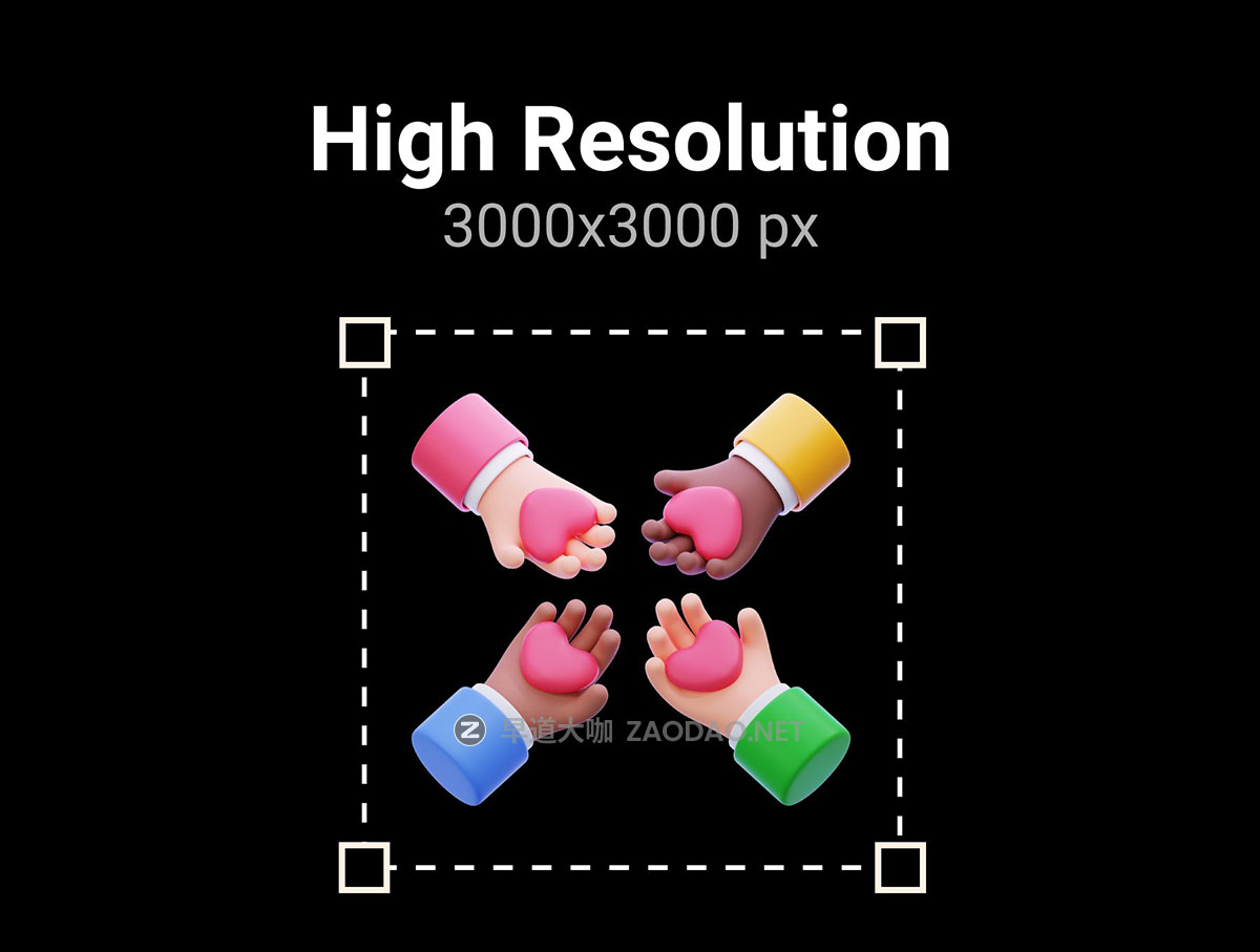 15款3D质感慈善爱心捐赠UI界面图标Icons设计Blender/Png格式素材Charity & Donation 3D Icon Pack插图1