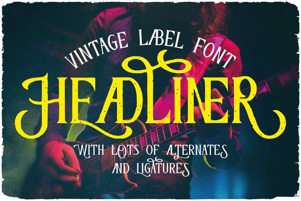 优雅复古品牌海报徽标设计衬线英文字体安装包 Headliner Vintage Decorative Font插图