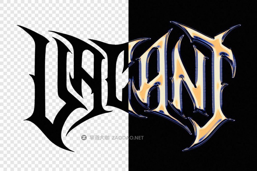 全息渐变闪光y2k金属镀铬效果ps标题文本特效滤镜样机 Metal Chrome Text & Logo Effect插图2