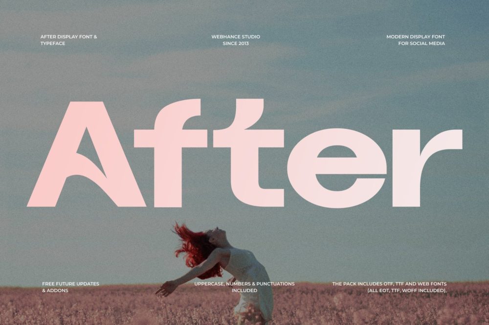 现代美学杂志海报徽标设计无衬线英文字体安装包 After – Modern Display Sans-Serif Font family插图