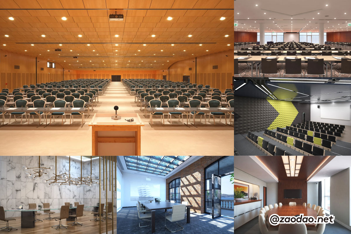 3D Max 20款会议室办公室礼堂3D场景模型材质素材 Evermotion – Archinteriors Vol.53插图