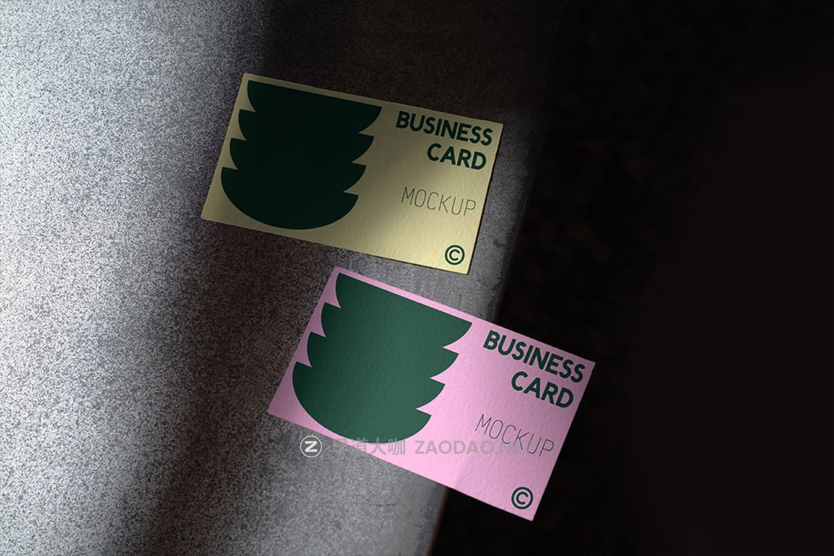 4款时尚商务个人名片卡片会员卡设计vi贴图psd样机模板素材Business Card Mockup – VOL 3插图2