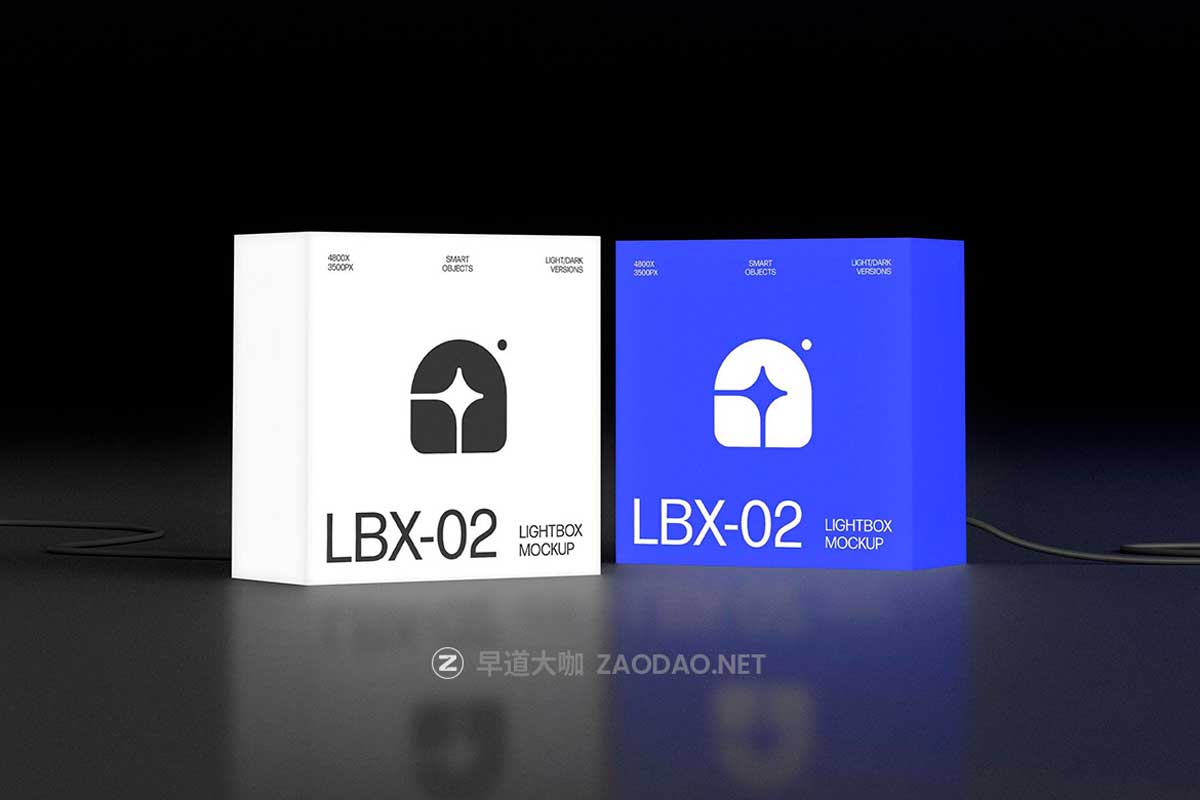 12款创意发光LOGO标牌灯箱设计展示效果图PSD样机模板Frameless Lightbox Signage Mockups插图7