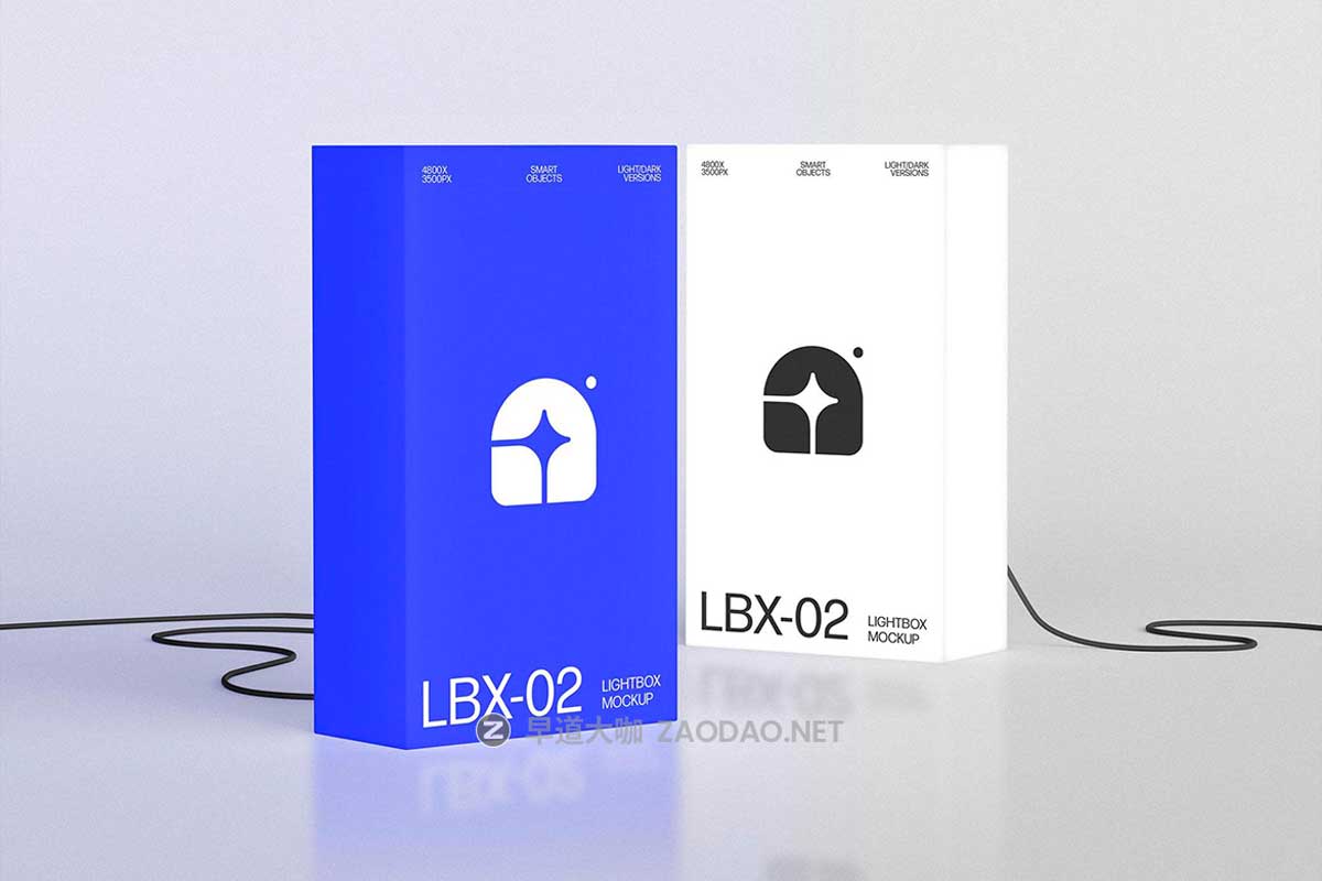 12款创意发光LOGO标牌灯箱设计展示效果图PSD样机模板Frameless Lightbox Signage Mockups插图4