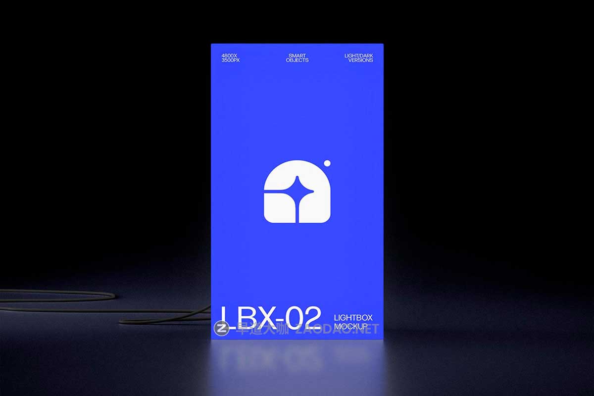 12款创意发光LOGO标牌灯箱设计展示效果图PSD样机模板Frameless Lightbox Signage Mockups插图3