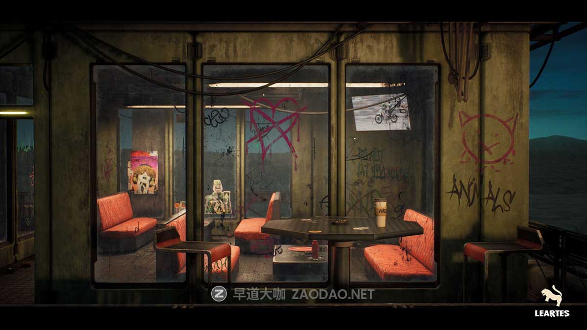 未来科幻赛博朋克风废弃汉堡店酒吧餐厅3D模型UE格式素材Nova Space Burgers – Cyberpunk Abandoned Restaurant – Space Bar + ULAT插图21